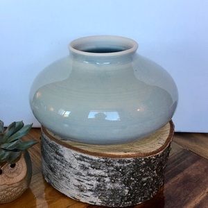 Handmade Light Sea Foam Deco Vase Hand Thrown